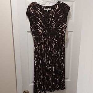 Evan picone animal print sleeveless dress size 8